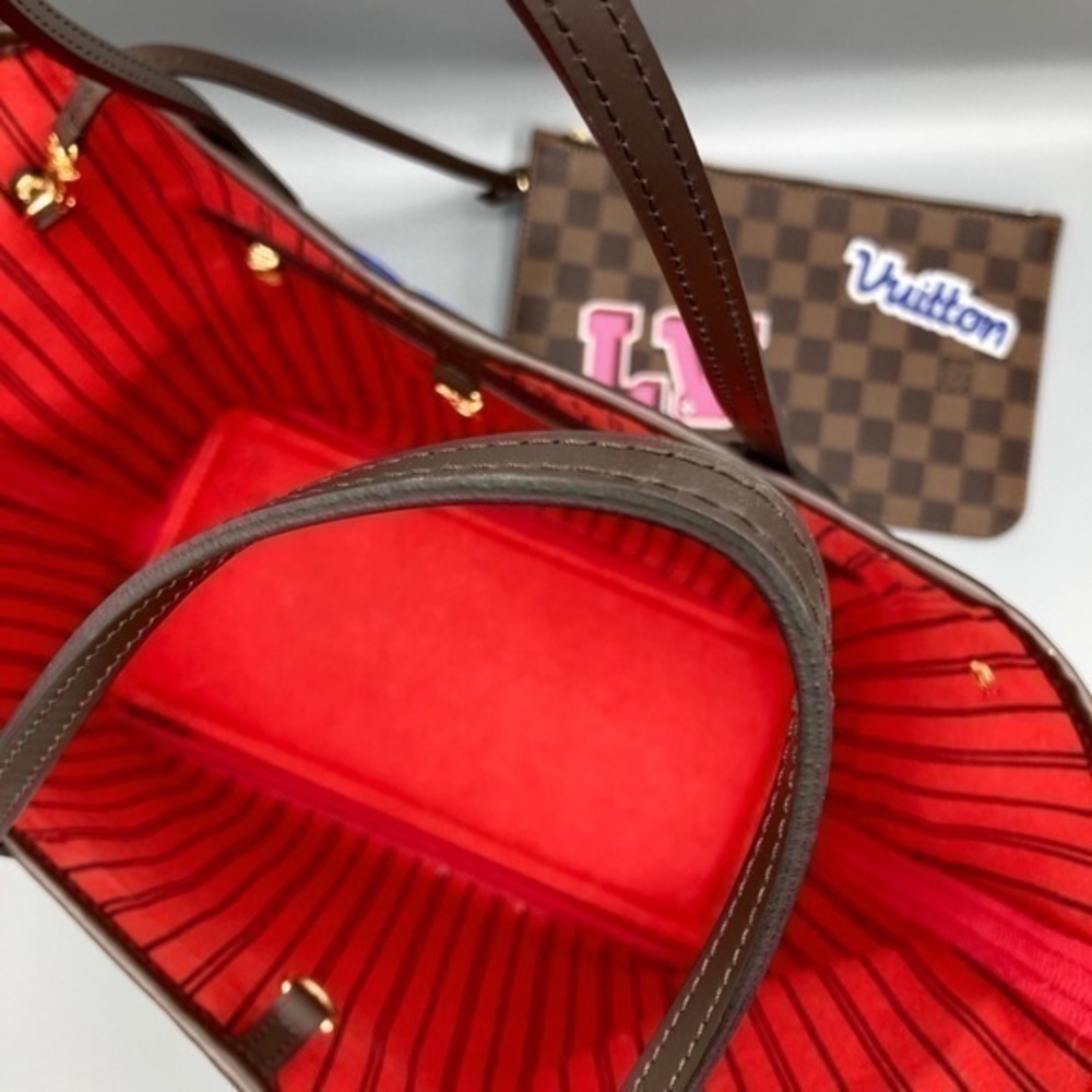 Louis Vuitton LV Neverfull Patch Sticker Damier MM jeans shirt shoe purse - Picture 10 of 13